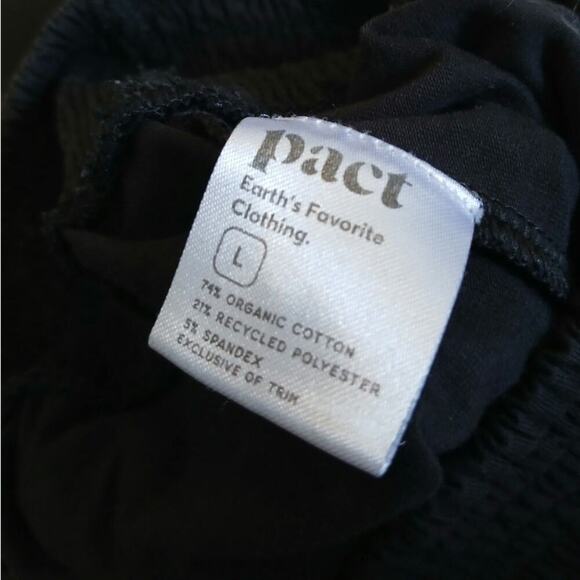 Pact Organic Cotton Large elastic rouched waist elastic cuff joggers - Picture 8 of 9